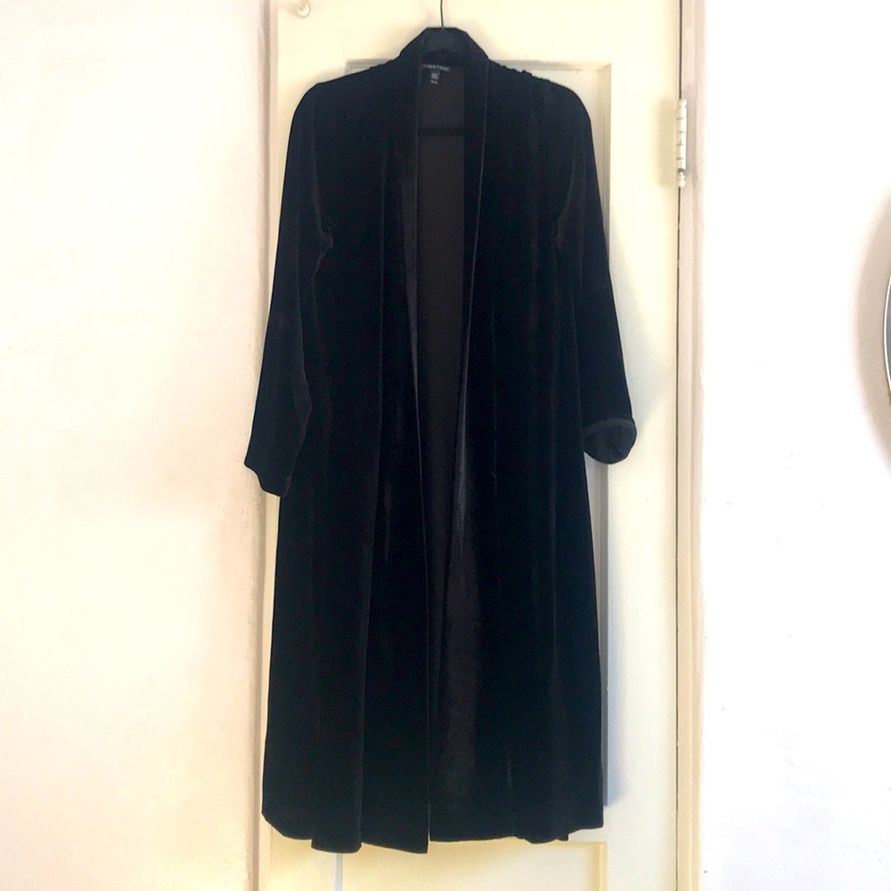 Eileen Fisher long velvet coat
